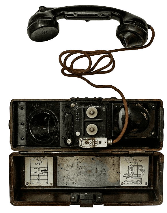 Obrazek przedstawiający retro telefon